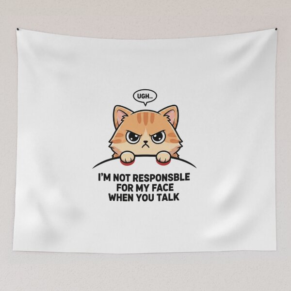 Item preview, Grumpy Cat “I’m Not Responsible For My Face” Funny Kawaii  designed and sold by Shopex10.