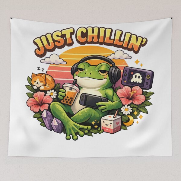 Item preview, Just Chillin Gaming Frog Vibes designed and sold by EpicwaveDesigns.