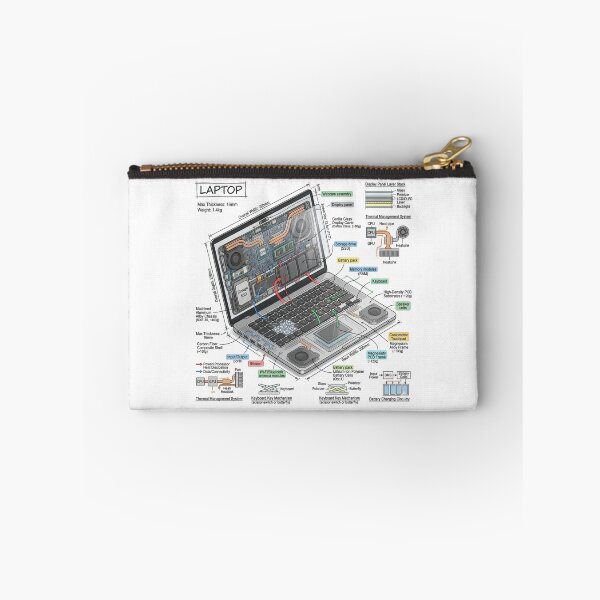 Item preview, Computer Laptop - Cross-section Isometric Drawing designed and sold by Rhu Creations.