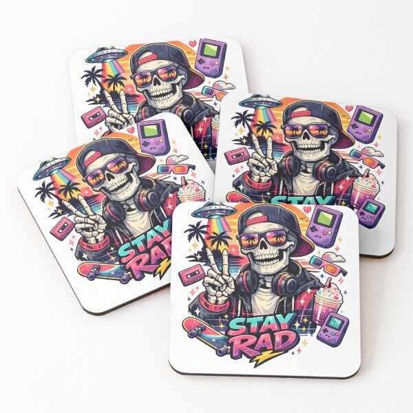 Item preview, Retro Stay Rad Skeleton Vibes designed and sold by EpicwaveDesigns.