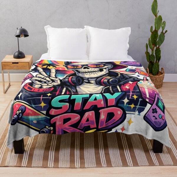 Item preview, Retro Stay Rad Skeleton Vibes designed and sold by EpicwaveDesigns.
