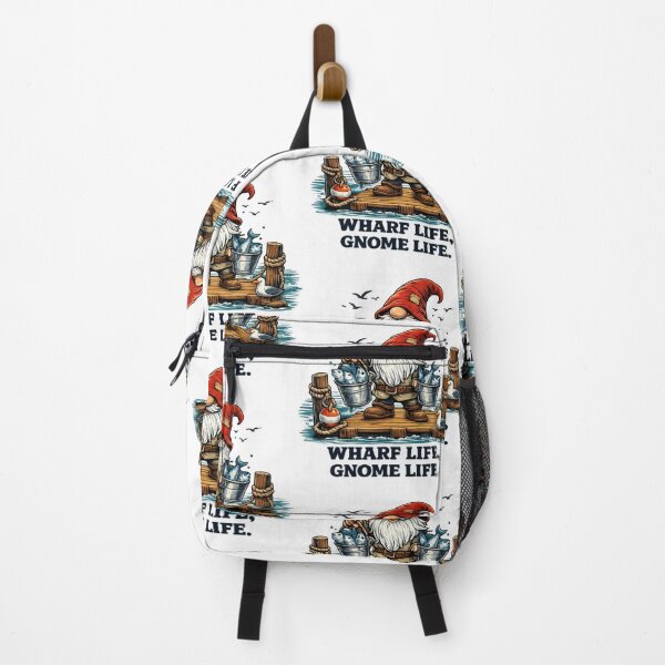 Item preview, Wharf Life, Gnome Life – Coastal Fishing Gnome Illustration designed and sold by SaltyLinesOut.