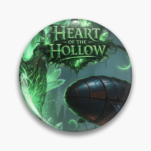 Item preview, Heart of the Hollow — Steampunk Airship in Emerald Crystal Cavern designed and sold by The Visual Syllabus.