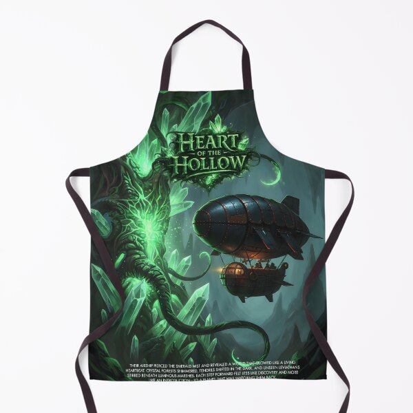 Item preview, Heart of the Hollow — Steampunk Airship in Emerald Crystal Cavern designed and sold by The Visual Syllabus.