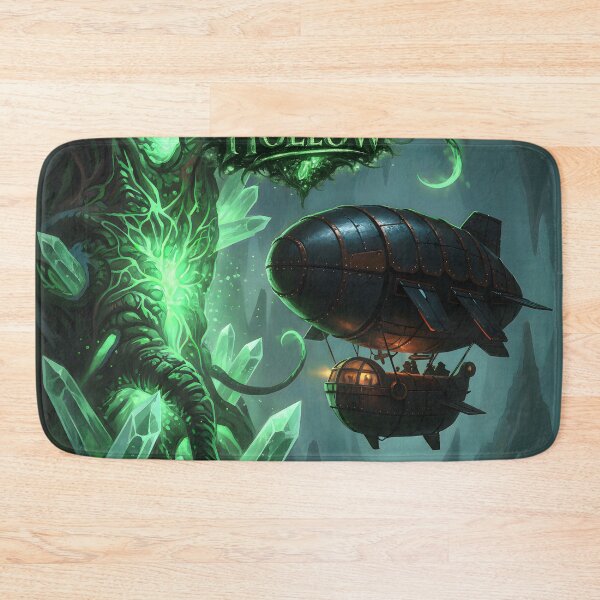 Item preview, Heart of the Hollow — Steampunk Airship in Emerald Crystal Cavern designed and sold by The Visual Syllabus.