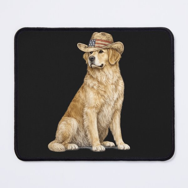 Item preview, Golden Retriever Dog in a Cowboy Hat, Patriotic Swissy designed and sold by faridman.