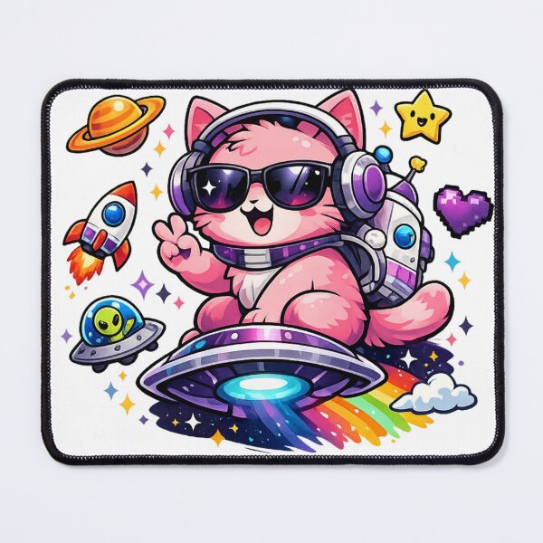 Item preview, Space Explorer Cat UFO Adventure designed and sold by EpicwaveDesigns.
