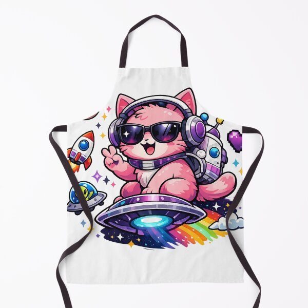 Item preview, Space Explorer Cat UFO Adventure designed and sold by EpicwaveDesigns.