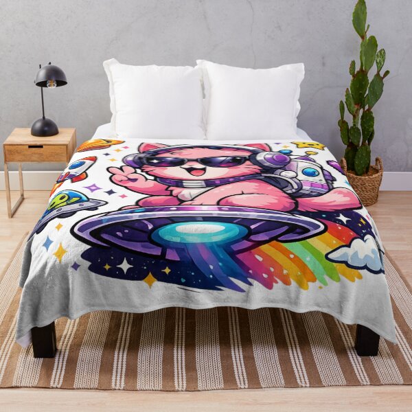 Item preview, Space Explorer Cat UFO Adventure designed and sold by EpicwaveDesigns.