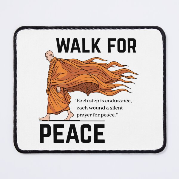 Item preview, Peace Is Every Step Monk Zen Graphic designed and sold by Nordic Echo.