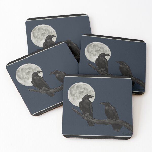 Item preview, Two Ravens in the Moonlight designed and sold by bluebell42.