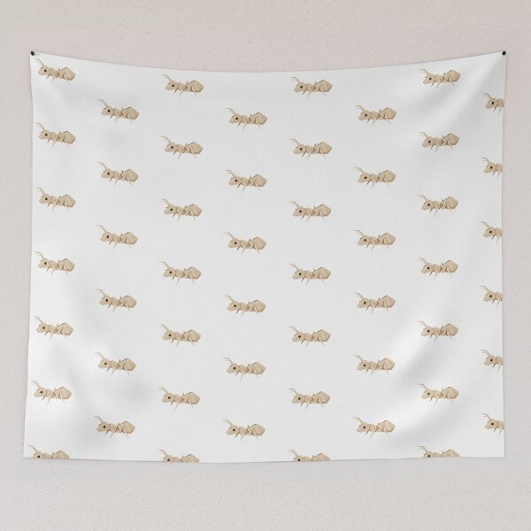 Item preview, Beige Origami Ant – Elegant Insect Sticker for Nordic Decoration designed and sold by bsbd-action.