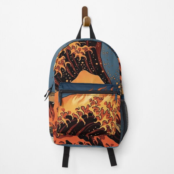 Item preview, Fire Wave — Great Wave Reimagined, Japanese Woodblock Art Print designed and sold by 330-.
