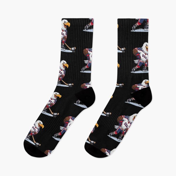 Item preview, USA Hockey Team Eagle - Fun Cartoon Player designed and sold by mohamedlotfy.