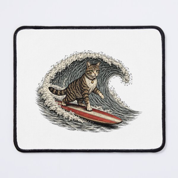 Item preview, Vintage Surfing Cat designed and sold by SOUFIANE1991.