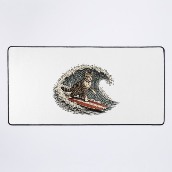Item preview, Vintage Surfing Cat designed and sold by SOUFIANE1991.