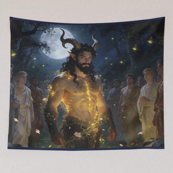Item preview, The Horned God – Moonlit Pagan King designed and sold by MysticOzzy.