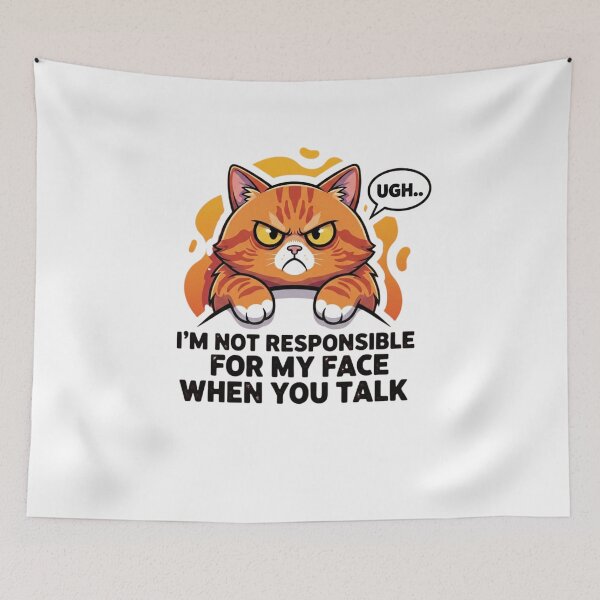Item preview, Grumpy Cat “I’m Not Responsible For My Face” Funny Kawaii  designed and sold by Shopex10.