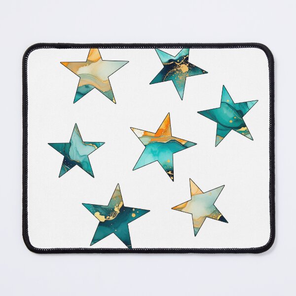 Item preview, Marbled Stars in Vibrant Swirling Colors designed and sold by katifinell.