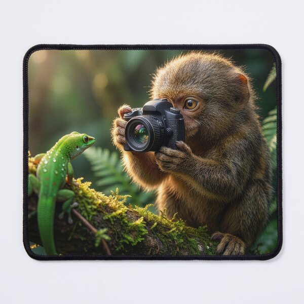 Item preview, Pygmy Marmoset Takes Photograph of Lizard designed and sold by Tridentulus.
