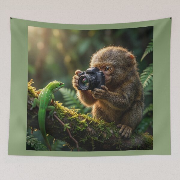 Item preview, Pygmy Marmoset Takes Photograph of Lizard designed and sold by Tridentulus.