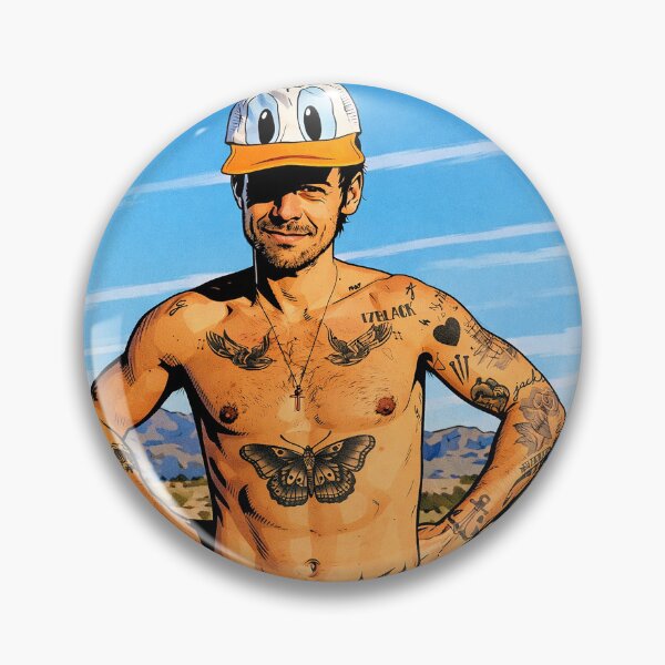 Item preview, Harry Styles tattoos and Donald Duck cap (fan art) designed and sold by PopCultureAndStuff.