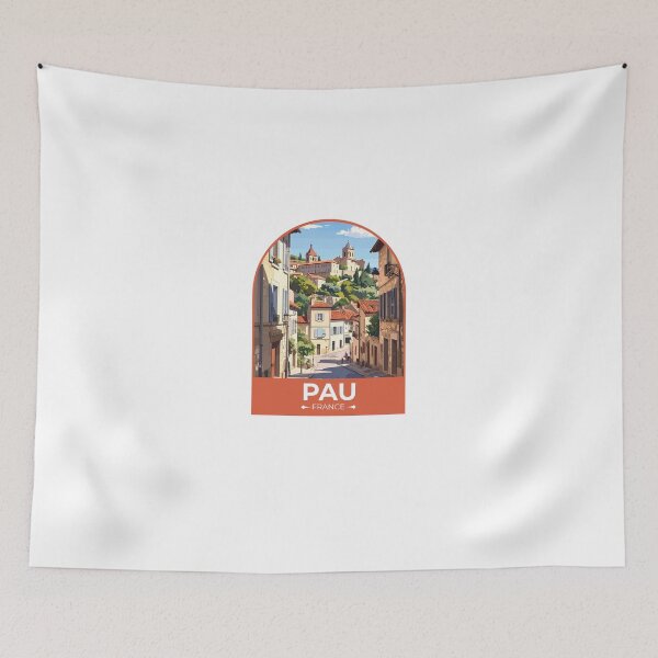 Item preview, Pau France Travel Wall Sticker designed and sold by TulipaGraphics.