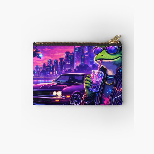 Item preview, Neon Frog Cruise in a Cyber City Night designed and sold by ELmestka.