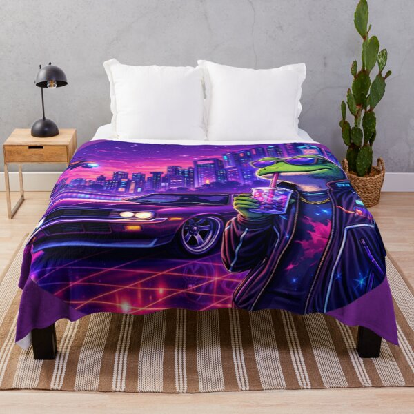 Item preview, Neon Frog Cruise in a Cyber City Night designed and sold by ELmestka.