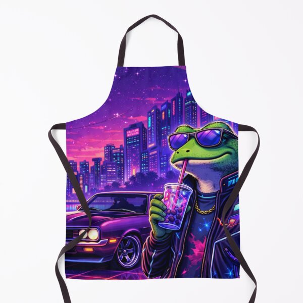 Item preview, Neon Frog Cruise in a Cyber City Night designed and sold by ELmestka.