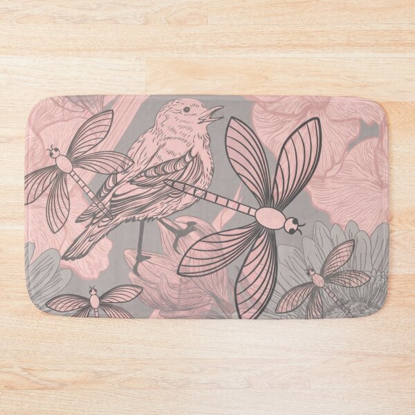 Item preview, Vintage Botanical Illustration with Dragonflies, Flowers, and Bird designed and sold by Ciervo Primavera.