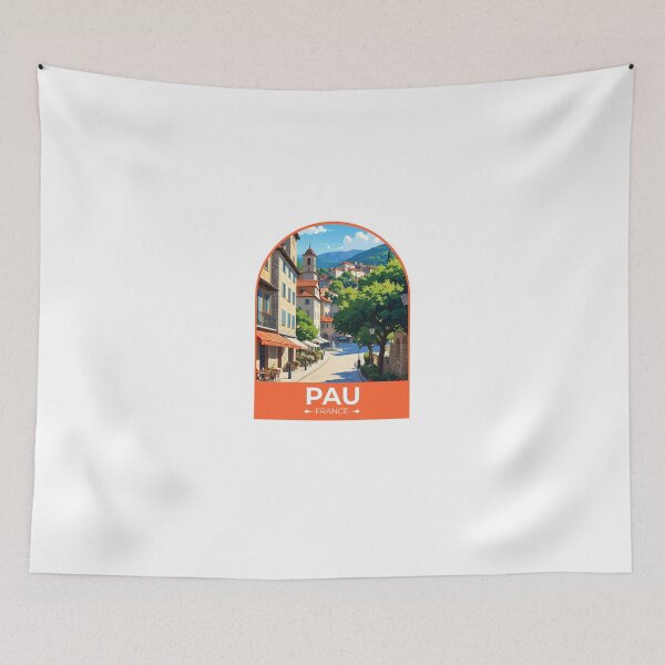 Item preview, Pau France Travel Wall Sticker designed and sold by TulipaGraphics.