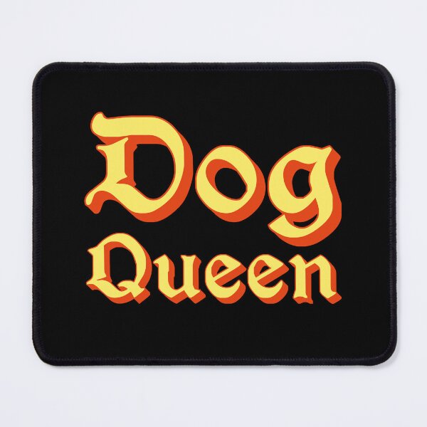 Item preview, Dog Queen in Yellow Medieval Typography designed and sold by Memes N Lore .