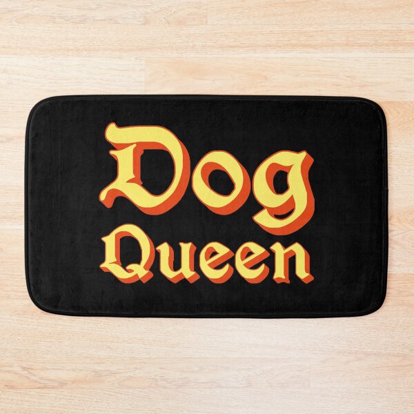 Item preview, Dog Queen in Yellow Medieval Typography designed and sold by Memes N Lore .