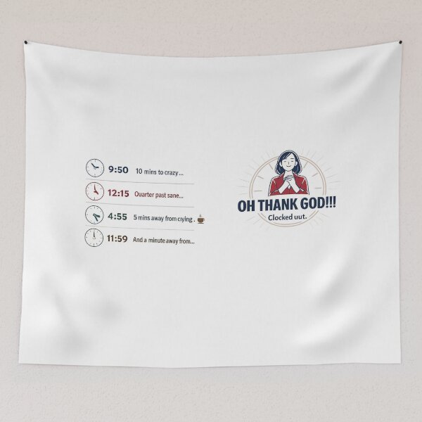 Item preview, Clocked Out – Funny Work Burnout T-Shirt designed and sold by BreezyHaus.