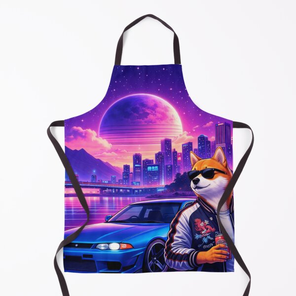 Item preview, Neon Shiba Ride in a Cosmic City Night designed and sold by ELmestka.
