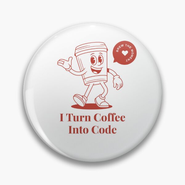 Item preview, I Turn Coffee Into Code Sticker designed and sold by CodeChai-Studio.