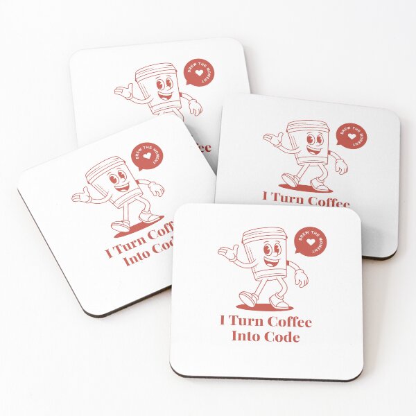Item preview, I Turn Coffee Into Code Sticker designed and sold by CodeChai-Studio.