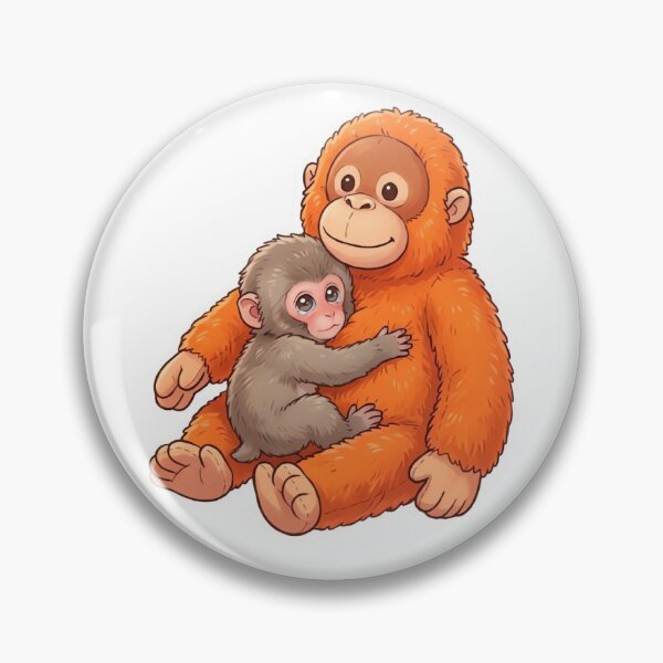 Item preview, Orange Plushie - Cute Emotional Monkey Hug designed and sold by mohamedlotfy.