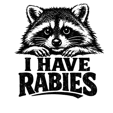 Artwork thumbnail, I Have Rabies Raccoon Funny Rabid Raccoon I Have Rabies Gear by DynamicDesign