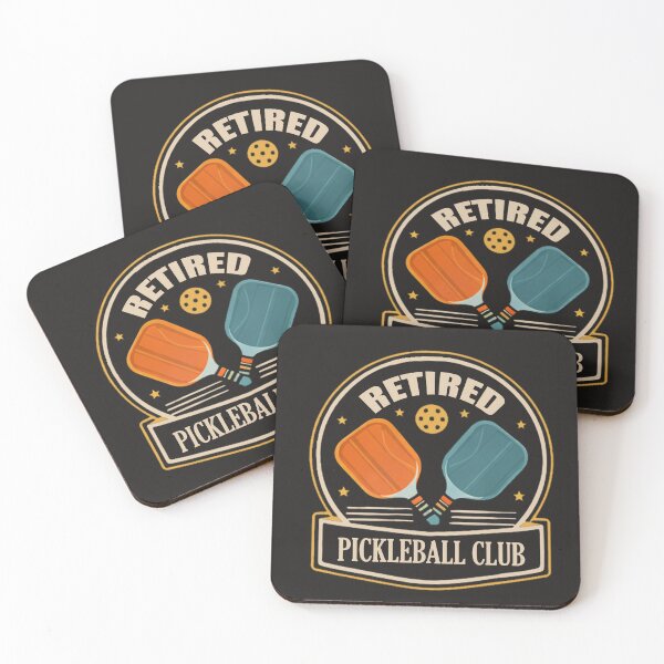 Item preview, Retired Pickleball Club Badge with Crossed Paddles and Ball Vintage Style Design designed and sold by TTM Inspirational.