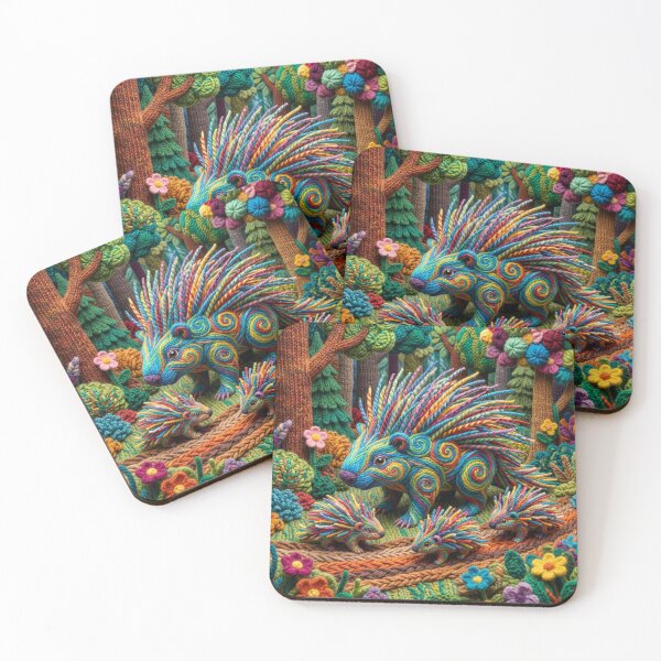 Item preview, Yarn Porcupine With Little Ones designed and sold by Tridentulus.