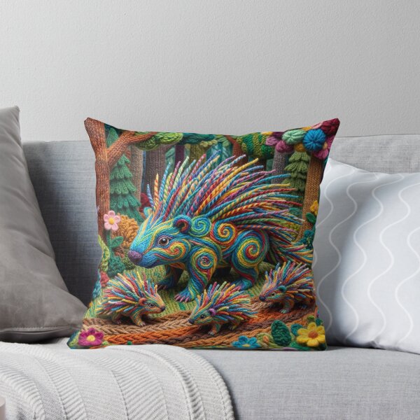 Item preview, Yarn Porcupine With Little Ones designed and sold by Tridentulus.