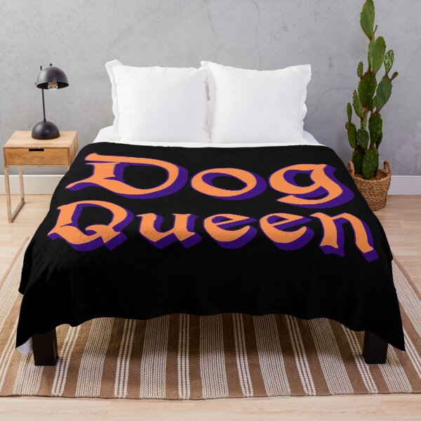 Item preview, Dog Queen in Orange Medieval Typography designed and sold by Memes N Lore .