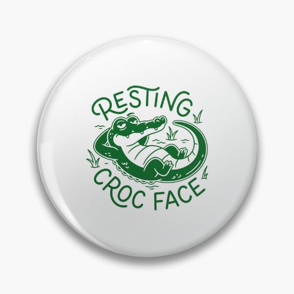 Item preview, Funny Resting Croc Face Crocodile Pun Animal Lover designed and sold by gunaone-design.