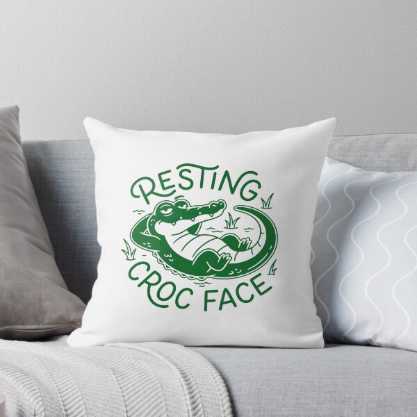 Item preview, Funny Resting Croc Face Crocodile Pun Animal Lover designed and sold by gunaone-design.