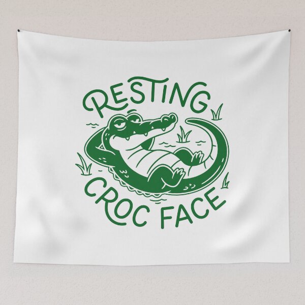 Item preview, Funny Resting Croc Face Crocodile Pun Animal Lover designed and sold by gunaone-design.