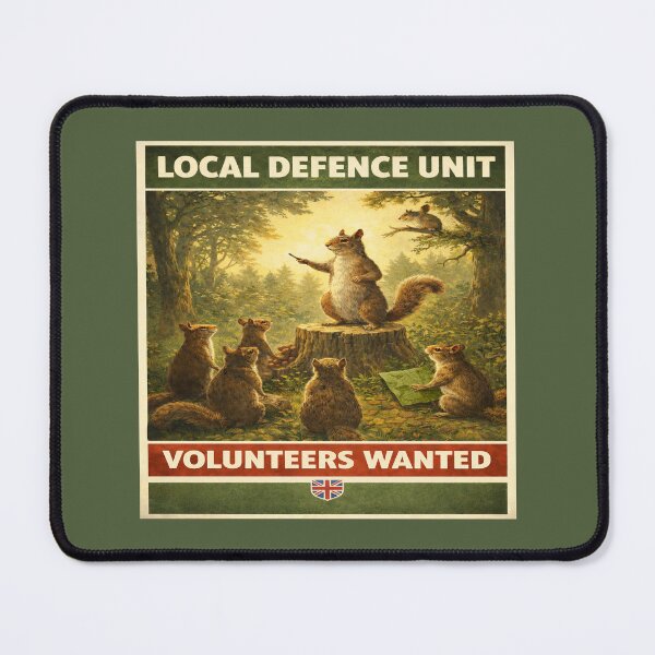 Item preview, Local Squirrel Defence Unit Volunteers Wanted Poster designed and sold by SecretSquirrellDesigns.