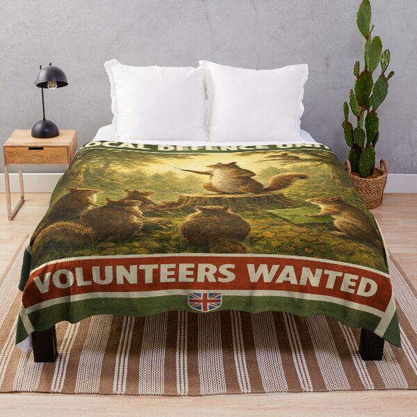 Item preview, Local Squirrel Defence Unit Volunteers Wanted Poster designed and sold by SecretSquirrellDesigns.