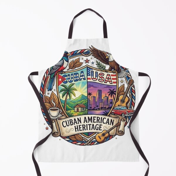 Item preview, Cuban American Heritage: Two Worlds One Heart Vintage Crest designed and sold by Wear Sculpt.